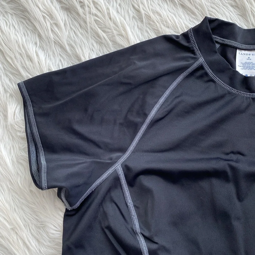 Lands’ End | Black Short Sleeve Rashguard